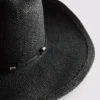 Sombrero de vaquero de paja con ribete