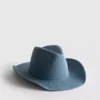 Sombrero vaquero de denim con tachuelas
