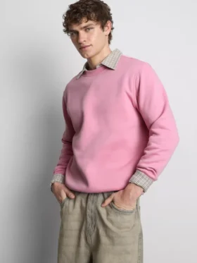 Sudadera básica de cuello redondo