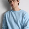 Sudadera básica de cuello redondo
