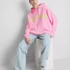 Sudadera con capucha de alto contenido en algodón y estampado universitario