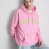 Sudadera con capucha de alto contenido en algodón y estampado universitario