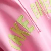 Sudadera con capucha de alto contenido en algodón y estampado universitario