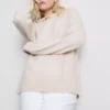 Sudadera con capucha de punto y cordón