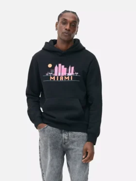 Sudadera con capucha «Miami Skyline»