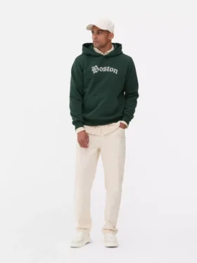 Sudadera con capucha y estampado de Boston