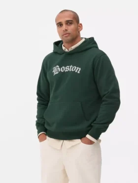 Sudadera con capucha y estampado de Boston
