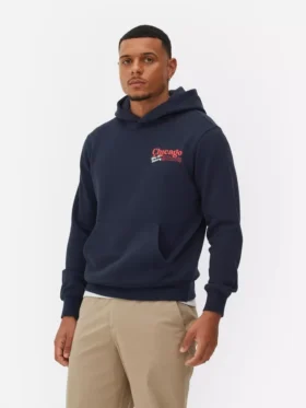 Sudadera con capucha y estampado de la pizza «deep dish» de Chicago