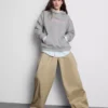 Sudadera con capucha y estampado, mezcla de algodón