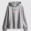 Sudadera con capucha y estampado, mezcla de algodón