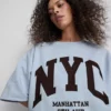 Sudadera de manga caída «NYC» con alto contenido en algodón
