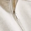 Sudadera de mezcla de algodón con media cremallera