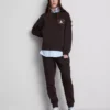 Sudadera estampada de mezcla de algodón de corte holgado