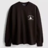 Sudadera estampada de mezcla de algodón de corte holgado