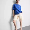 Sudadera holgada de color limón con alto contenido en algodón