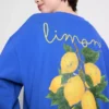 Sudadera holgada de color limón con alto contenido en algodón