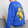Sudadera holgada de color limón con alto contenido en algodón