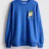 Sudadera holgada de color limón con alto contenido en algodón