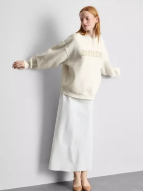 Sudadera nupcial bordada con lentejuelas