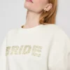 Sudadera nupcial bordada con lentejuelas