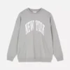 Sudadera oversize con estampado de Nueva York
