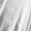 Sudadera oversize con estampado floral pequeño de 98