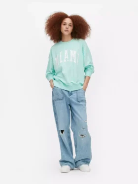 Sudadera oversize con la inscripción «Miami»