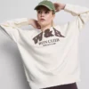 Sudadera oversize de alto contenido en algodón para club de running