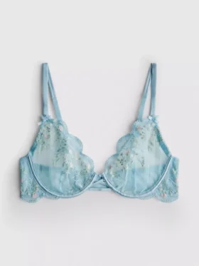 Sujetador de mariposa transparente con aros, tallas A-E