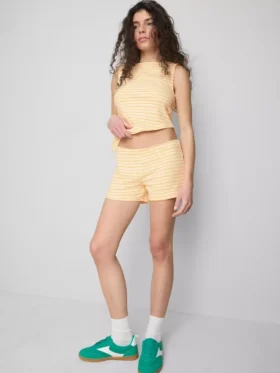 The Primark Scene | Pantalones Cortos ajustados a rayas con alto contenido en algodón