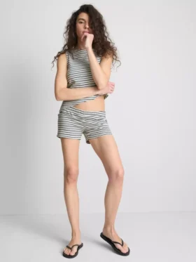 The Primark Scene | Pantalones Cortos ajustados a rayas con alto contenido en algodón