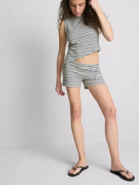 The Primark Scene | Pantalones Cortos ajustados a rayas con alto contenido en algodón