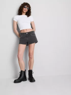 The Primark Scene | Pantalones Cortos de denim de algodón con tachuelas