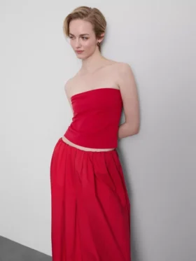 Top bandeau con alto contenido en algodón