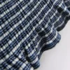 Top bandeau con volantes de cuadros vichy de Paula Echevarría