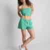 Top bandeau corto a rayas con alto contenido en algodón