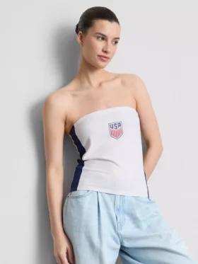 Top bandeau de fútbol de EE. UU. con alto contenido en algodón