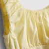 Top corsé de crepé con cuello cuadrado