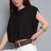 Top corto con caída, rico en modal
