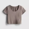 Top corto con cuello redondo supersuave