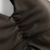 Top corto deportivo fruncido de tacto muy suave