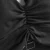 Top corto deportivo fruncido de tacto muy suave