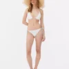 Top de bikini de ganchillo con detalles de abalorios