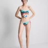 Top de bikini tipo pañuelo con estampado panorámico