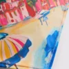 Top de bikini tipo pañuelo con estampado panorámico