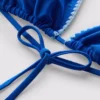 Top de bikini triangular con detalles de costuras