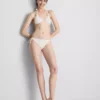 Top de bikini triangular con estampado floral en 3D