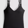 Top de tankini estampado