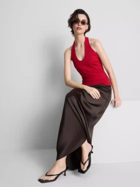 Top halter de algodón enriquecido