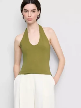 Top halter de algodón enriquecido